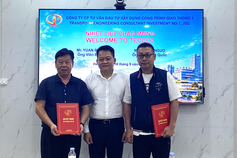 TECCO1 BỔ NHIỆM HAI CỐ VẤN CAO CẤP TẠI TRUNG QUỐC